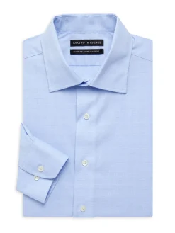 Saks Fifth Avenue Dress Shirts|Solid Classic Fit Dress Shirt Blue