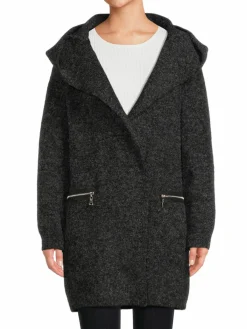 Women Renee C. Solid Hooded Cardigan