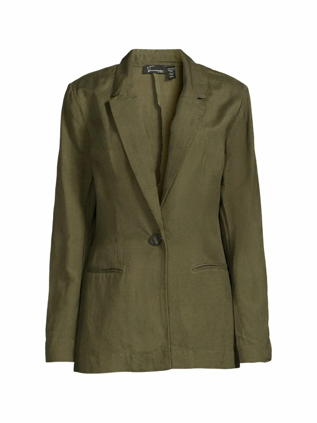 Women RD style Solid Linen Blend Regular Blazer