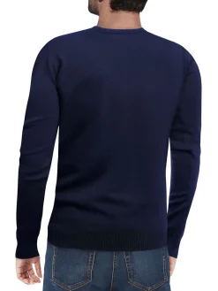 X Ray Sweaters|Solid V Neck Sweater Navy