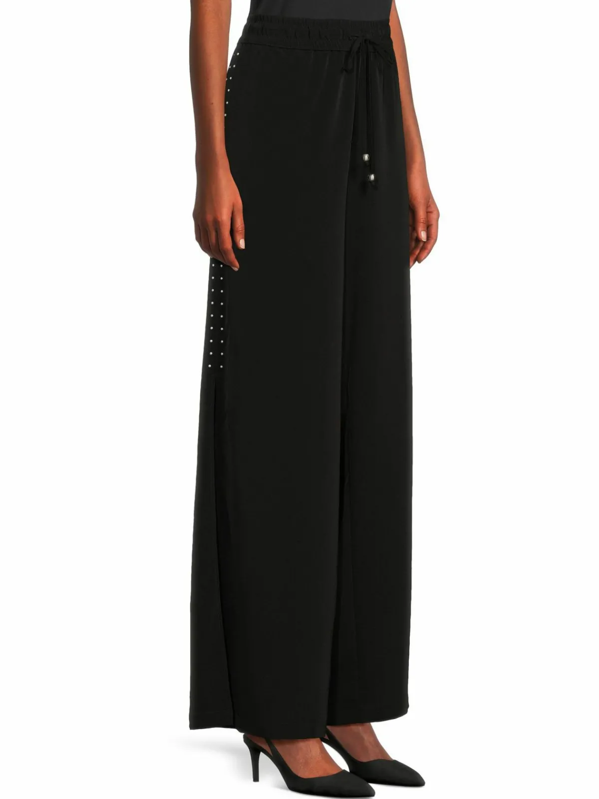 Women Karl Lagerfeld Paris Solid Wide Leg Pants