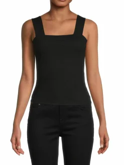 Women Renee C. Squareneck Ribbed Shell Sweater