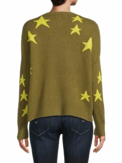 Women M MAGASCHONI Star Dropped Shoulder Cashmere Sweater