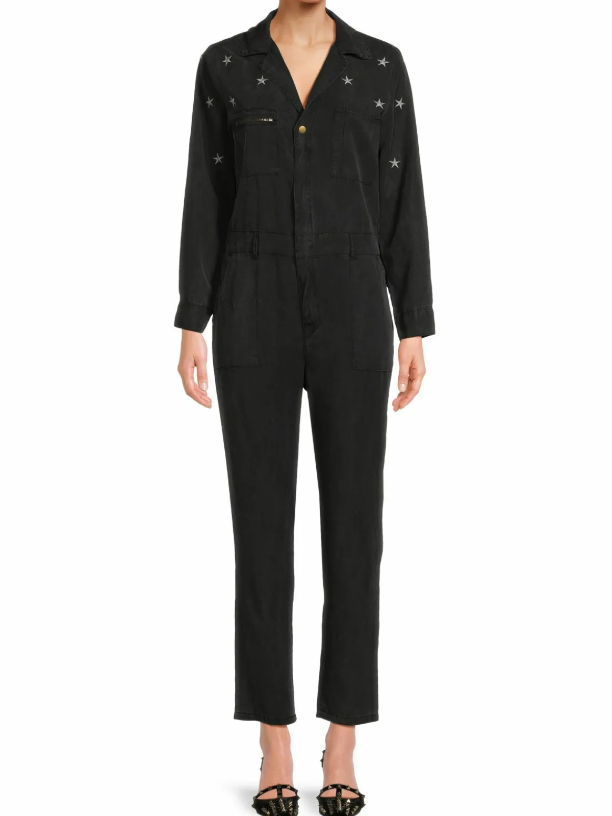 Women Vintage Havana Star Embroidered Jumpsuit