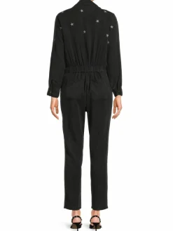 Women Vintage Havana Star Embroidered Jumpsuit