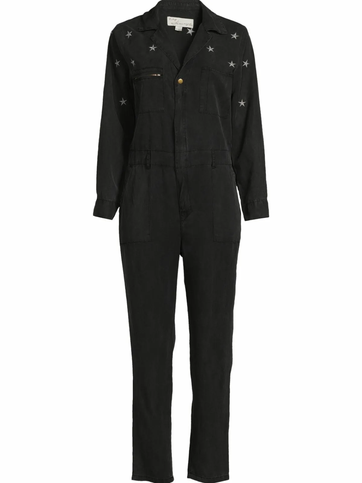 Women Vintage Havana Star Embroidered Jumpsuit