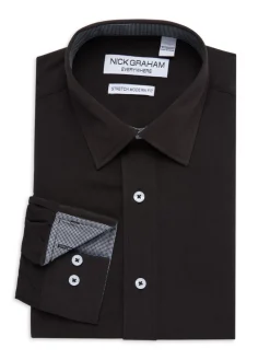 Nick Graham Dress Shirts|Stretch Modern Fit Dress Shirt