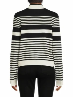 Women Sonia Rykiel Stripe Wool Blend Mockneck Sweater