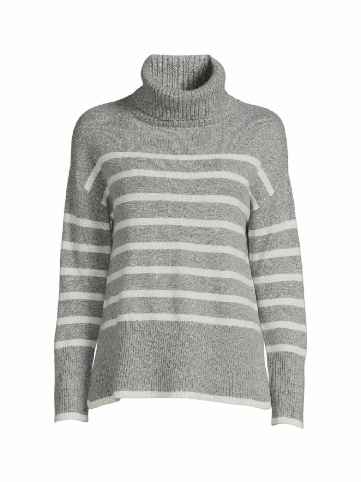 Women Saks Fifth Avenue Striped Cashmere Sweater