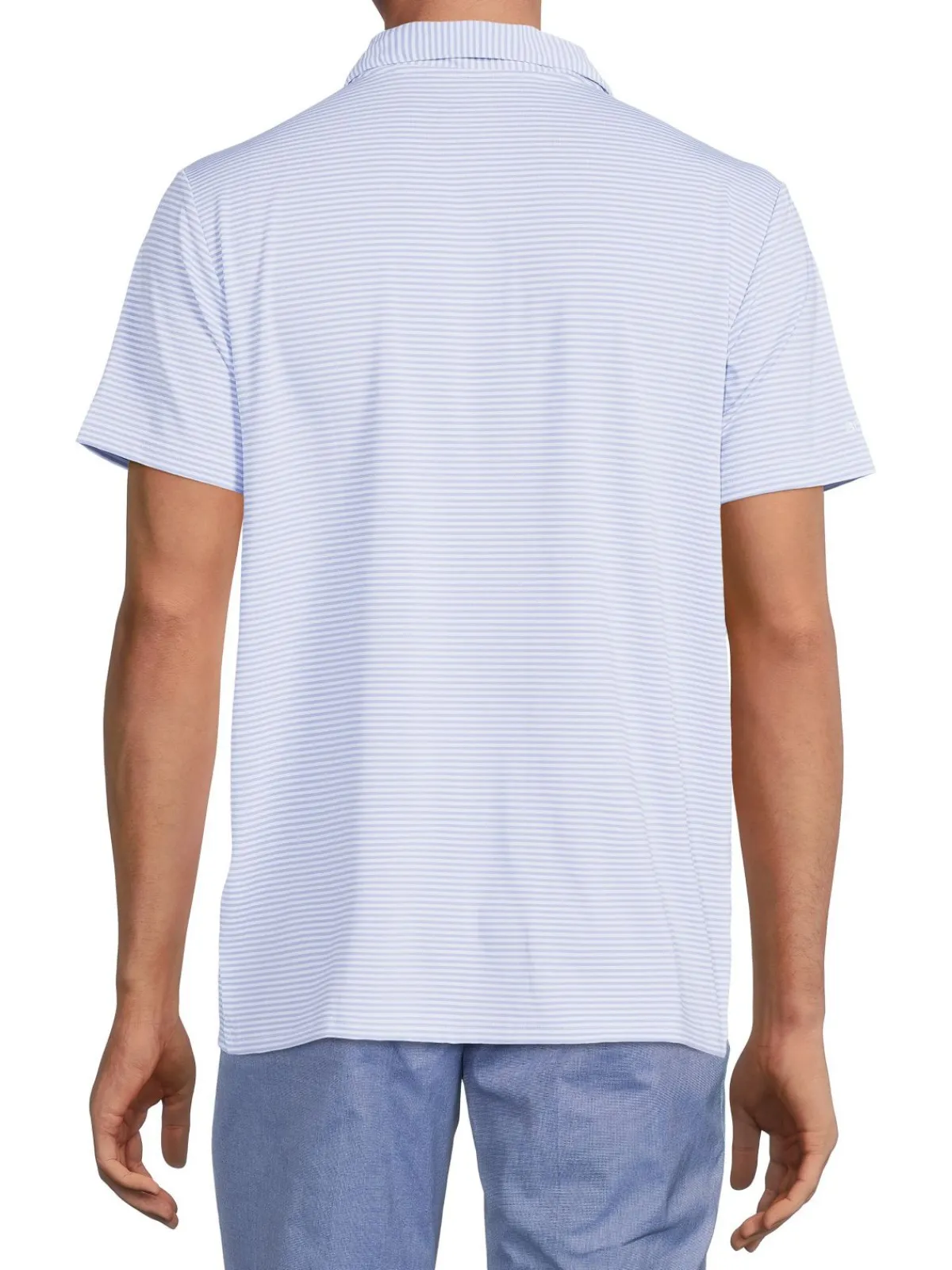 Bonobos Polos|Striped Performance Polo Sky High Blue