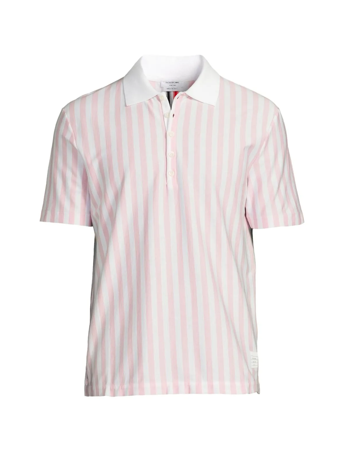 Thom Browne Polos|Striped Polo Light Pink