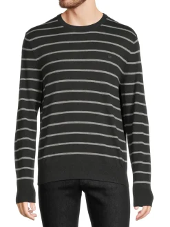 Calvin Klein Sweaters|Striped Sweater Black Grey