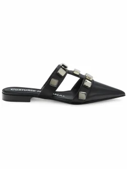 Costume National Studded Leather Mules