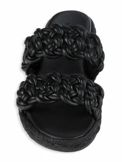 Vince Sullivan Braided Leather Flat Sandals