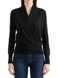 Women Sofia Cashmere Surplice Cashmere Sweater
