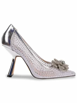Lady Couture Sweet Rhinestone Embellished Mesh Pumps