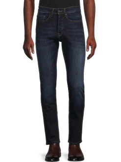 BOSS Jeans|Taber High Rise Tapered Fit Jeans Navy