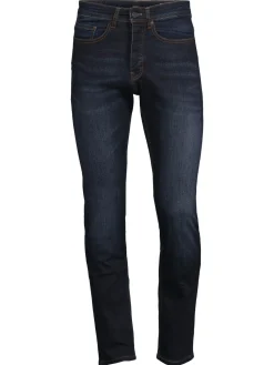 BOSS Jeans|Taber High Rise Tapered Fit Jeans Navy