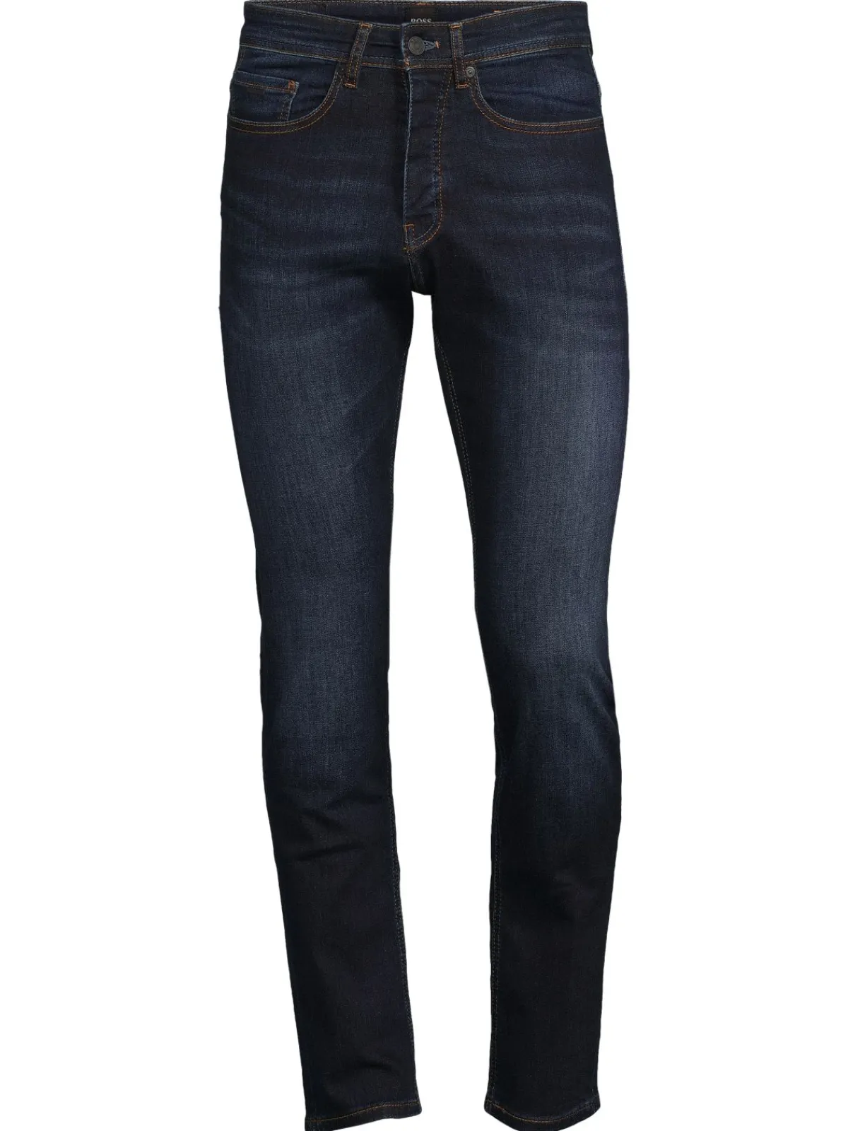 BOSS Jeans|Taber High Rise Tapered Fit Jeans Navy