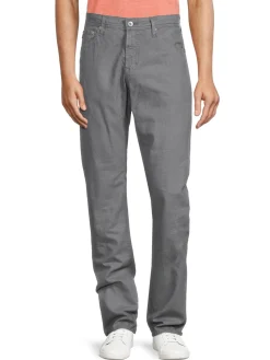 AG Jeans Linen|Tailored Fit Linen Blend Jeans Sulfur Fog Grey