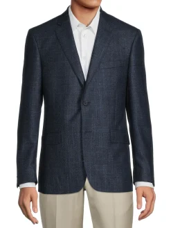 JB Britches Cashmere|Tailored Fit Textured Wool Blend Sportcoat