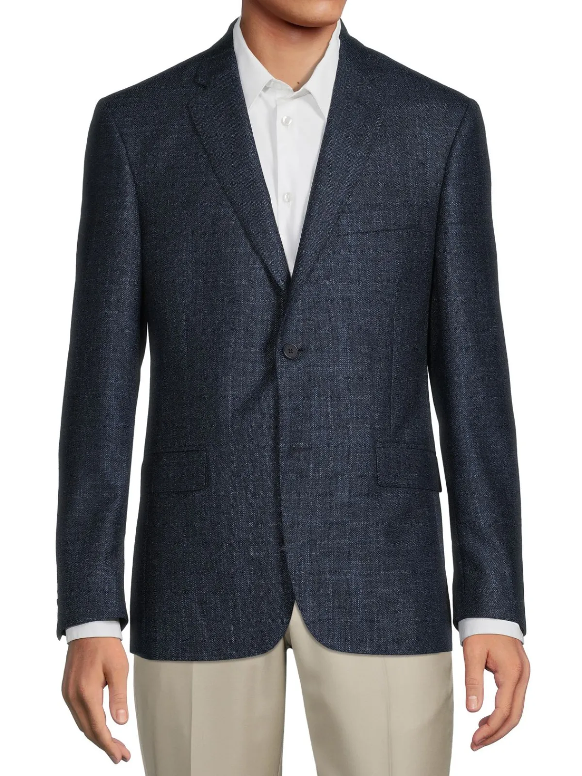 JB Britches Cashmere|Tailored Fit Textured Wool Blend Sportcoat