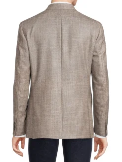 JB Britches Cashmere|Tailored Fit Textured Wool Blend Sportcoat
