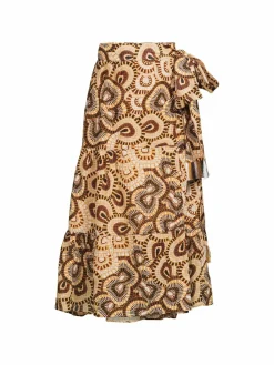 Women Marie Oliver Tanya Linen Silk Blend Maxi Skirt