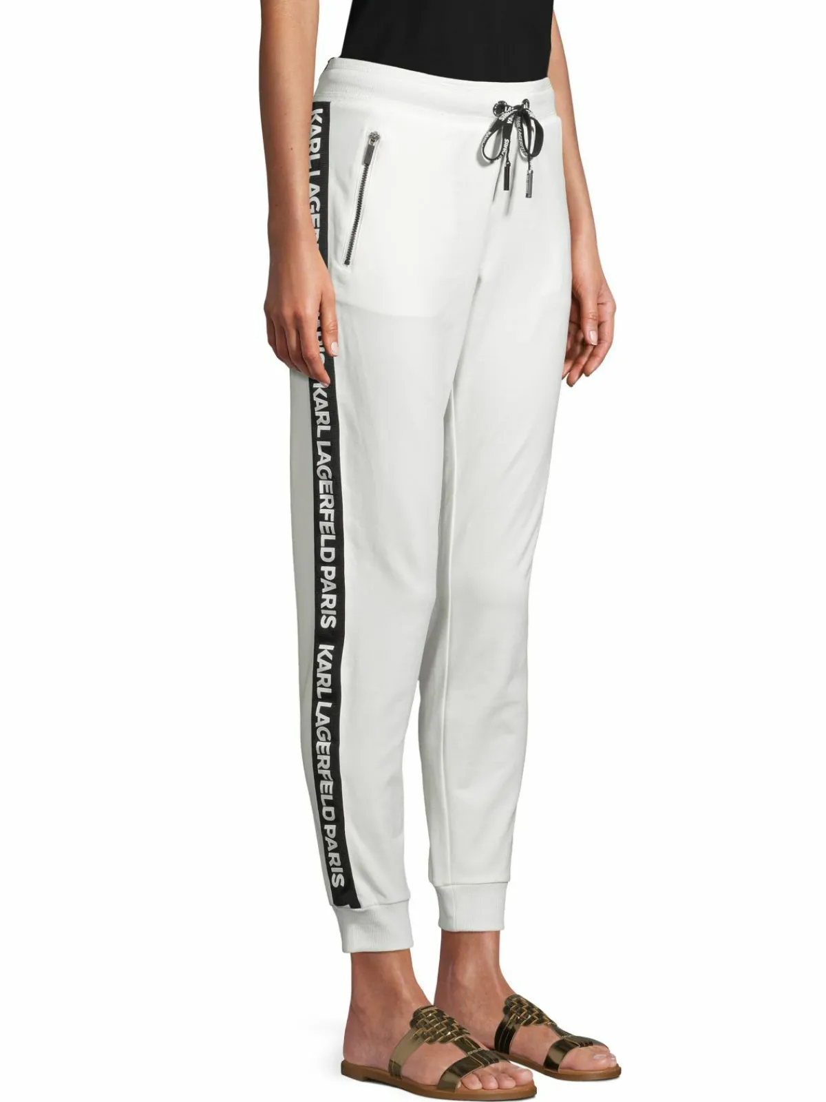 Women Karl Lagerfeld Paris Tape Logo Jogging Pants