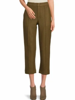 Women Vince Tapered Stove Pipe Wool Cropped Pants