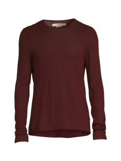 Zadig & Voltaire Cashmere|Teiss Cashmere Long Sleeve Top Bordeaux