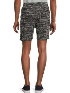 RON TOMSON Shorts|Textured Drawstring Shorts Black White