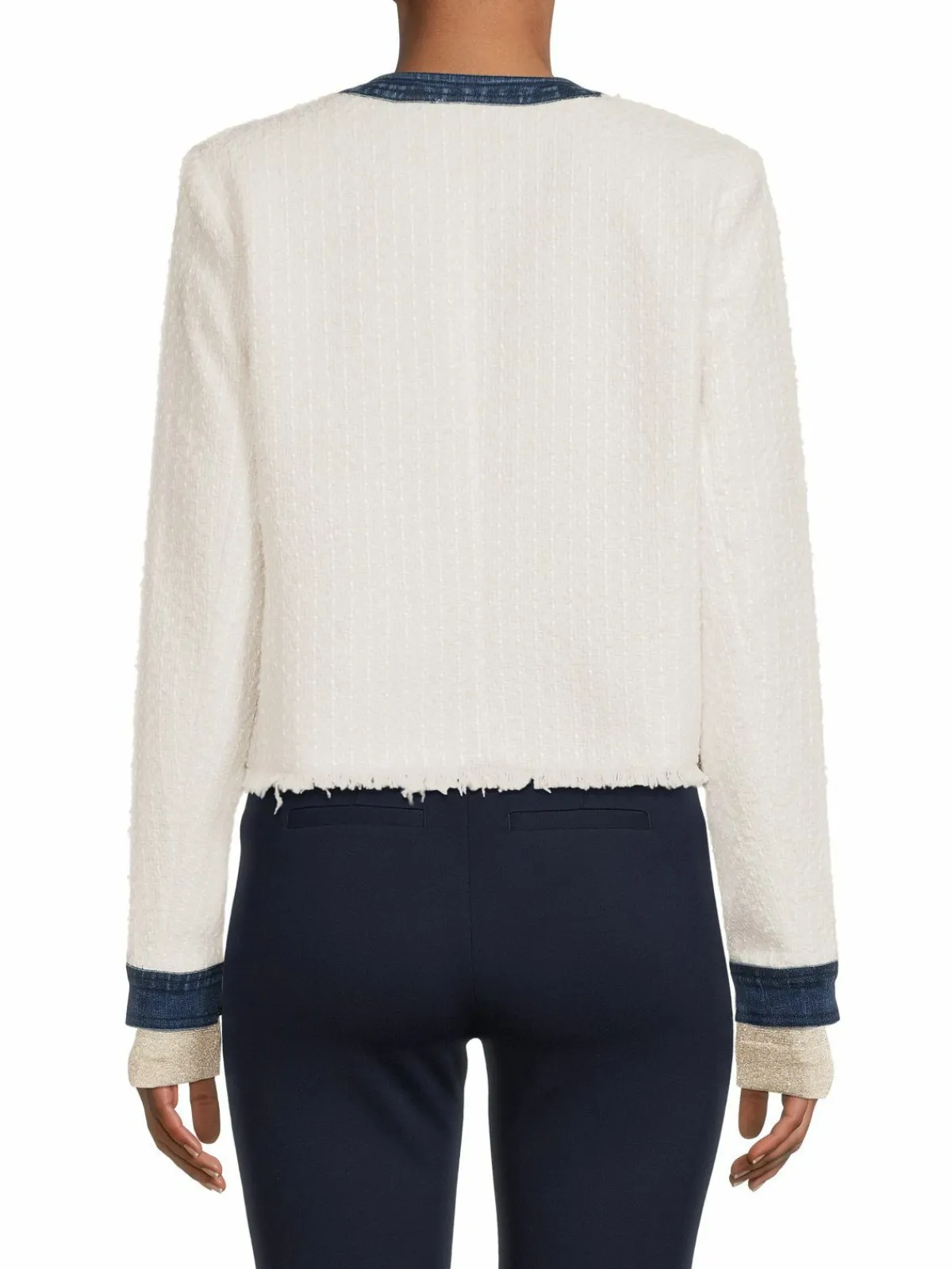 Women Ecru Textured Jacket