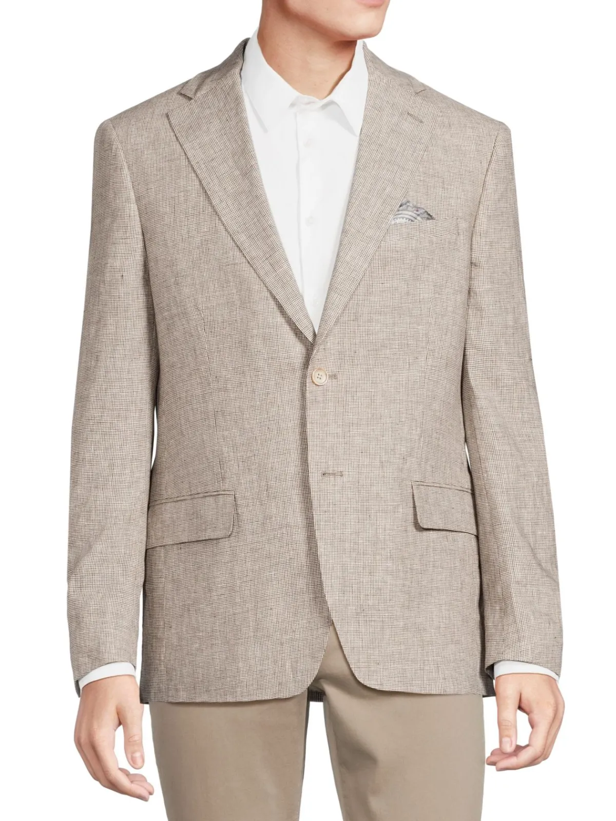 Tallia Blazers & Sportcoats|Textured Linen Sportcoat Taupe Cream