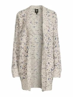 Women Bobeau Textured Longline Open Front Cardigan