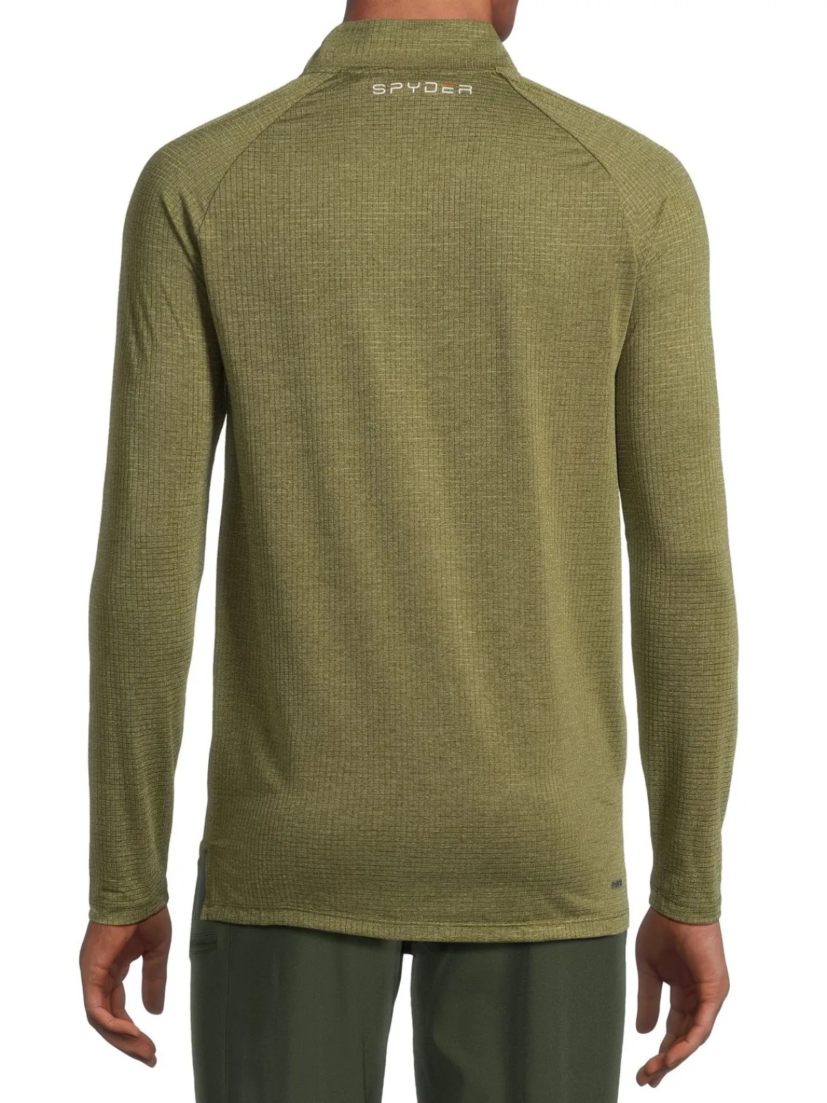 Spyder Sweatshirts & Hoodies|Textured Ribbed Zip Up Pullover Deep Olive