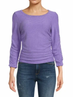 Women Renee C. Textured Ruched Knit Top