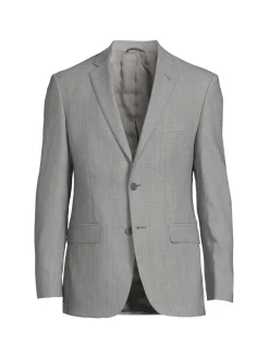 JB Britches Blazers & Sportcoats|Textured Wool Blend Blazer Grey