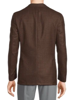 Samuelsohn Blazers & Sportcoats|Textured Wool Sportcoat Brown