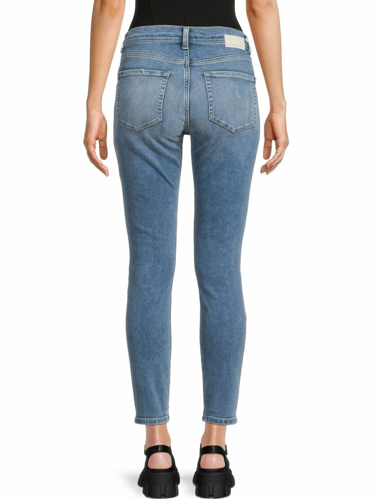 Women Current Elliot The Stiletto Mid Rise Ankle Jeans