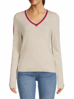 Women Lisa Todd Tipped Wool & Cashmere Sweater