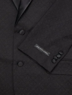 Saks Fifth Avenue Blazers & Sportcoats|Tonal Jacquard Dinner Jacket Black