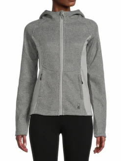 Women Spyder Tone On Tone Textured Hooded Jacket