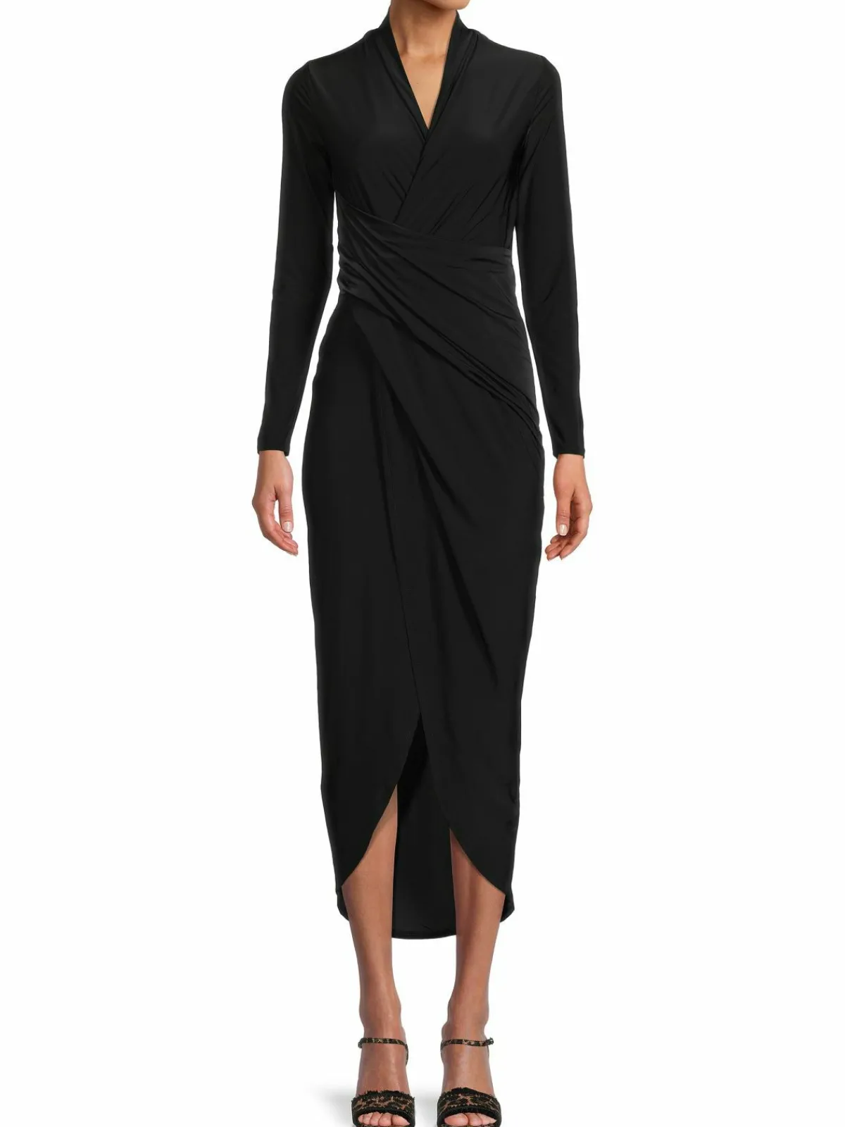 Women RACHEL Rachel Roy Tulip-Hem Faux-Wrap Dress