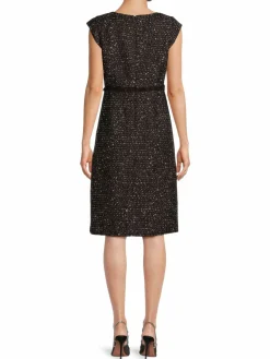 Women Donna Karan Tweed Cap Sleeve Dress