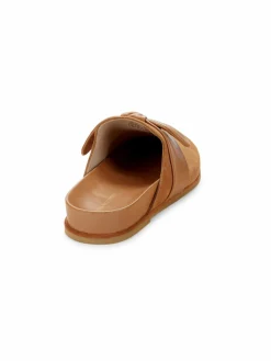 Stuart Weitzman Twist Knot Suede Flat Clogs