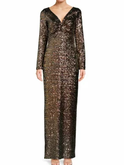 Women St. John Twist Sequin Gown