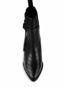 Zadig & Voltaire Tyler Cecilia Threadwork Leather Booties