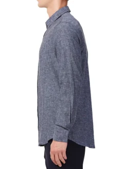 Hyden Yoo Linen|Tyler Linen Blend Sport Shirt Black
