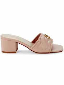 Guess Ulliy Block Heel Quilted Mule Sandals